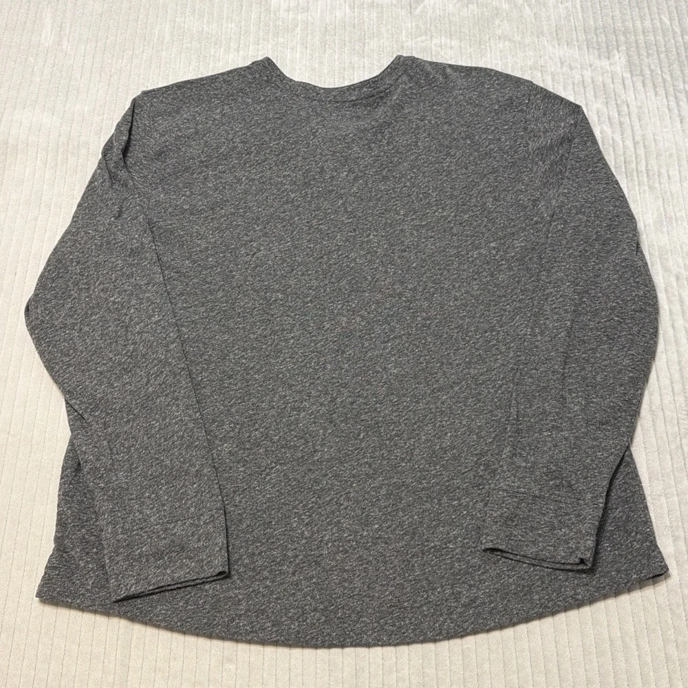 Tecovas Henley Shirt Mens Medium M Charcoal Gray Long Sleeve Heather Western